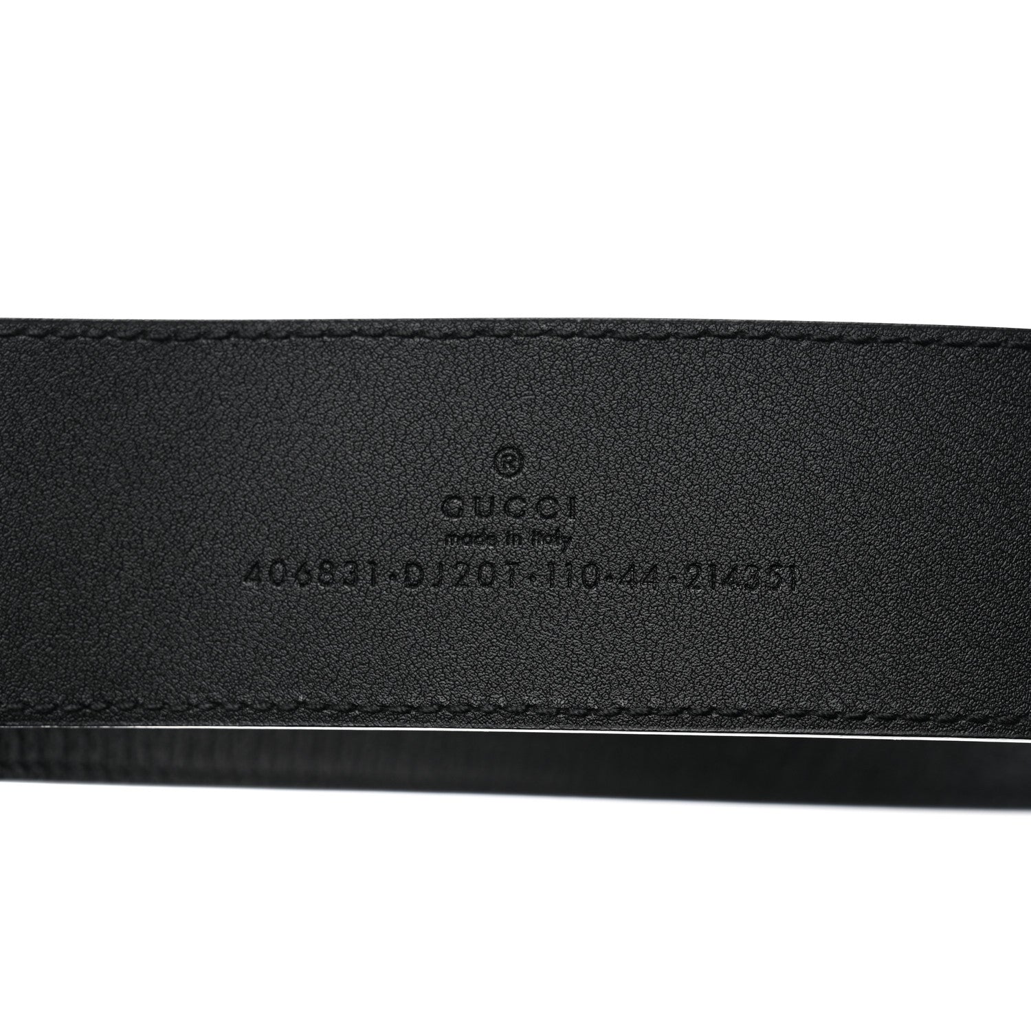 Gucci Textured Calfskin Double G 40mm Belt 110 44 Black 3 of 7
