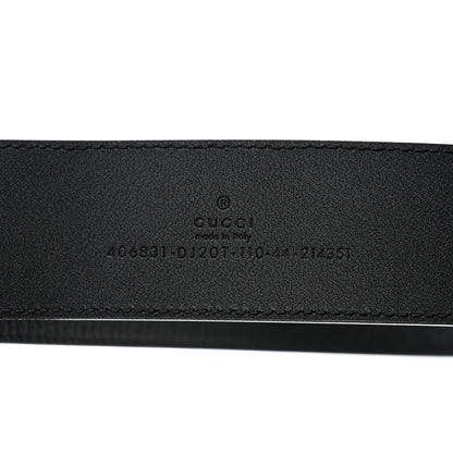 Gucci Textured Calfskin Double G 40mm Belt 110 44 Black 3 of 7