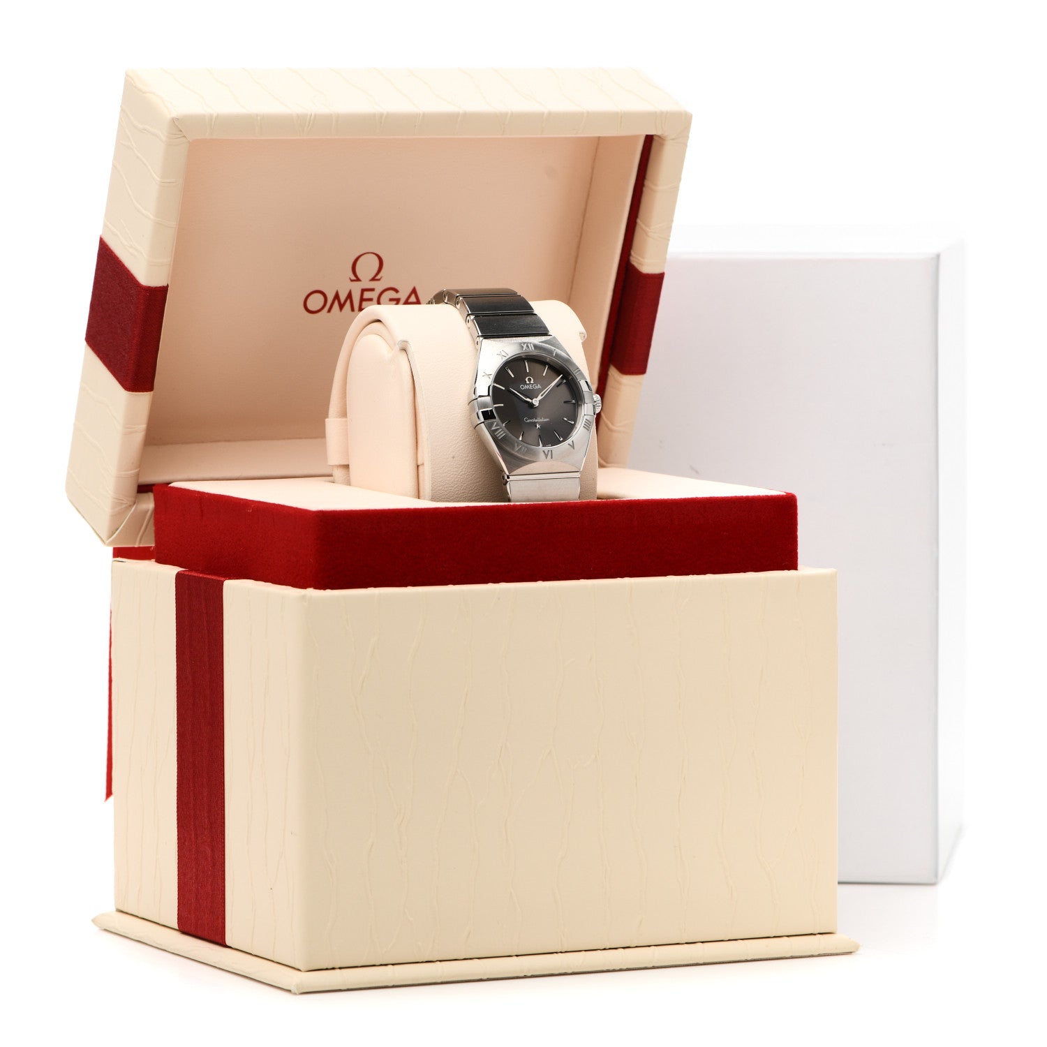 Omega Stainless Steel 25mm Constellation Quartz Watch Grey 131.10.25.60.06.001 5 of 5