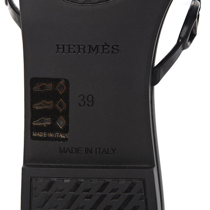 Hermes Rubber Chaine d'Ancre Rivage Sandals 39 Black 6 of 8