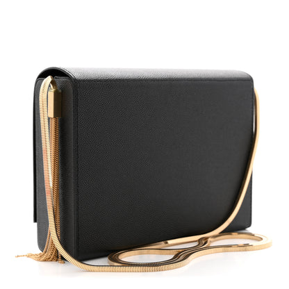 Saint Laurent Grain De Poudre Monogram Small Kate Slide Chain Crossbody Box Bag Black 3 of 10