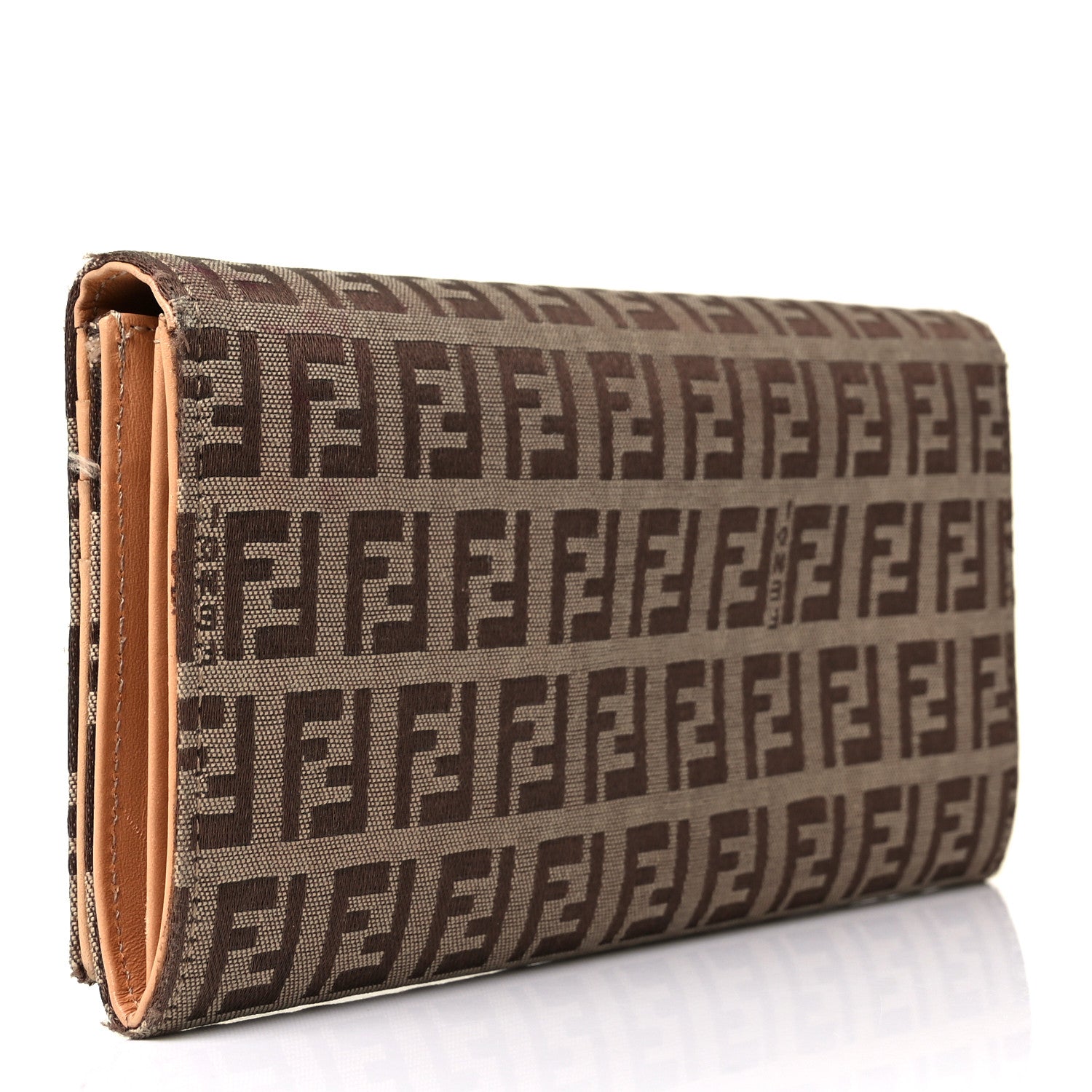 Fendi Zucchino Continental Wallet Brown 3 of 12