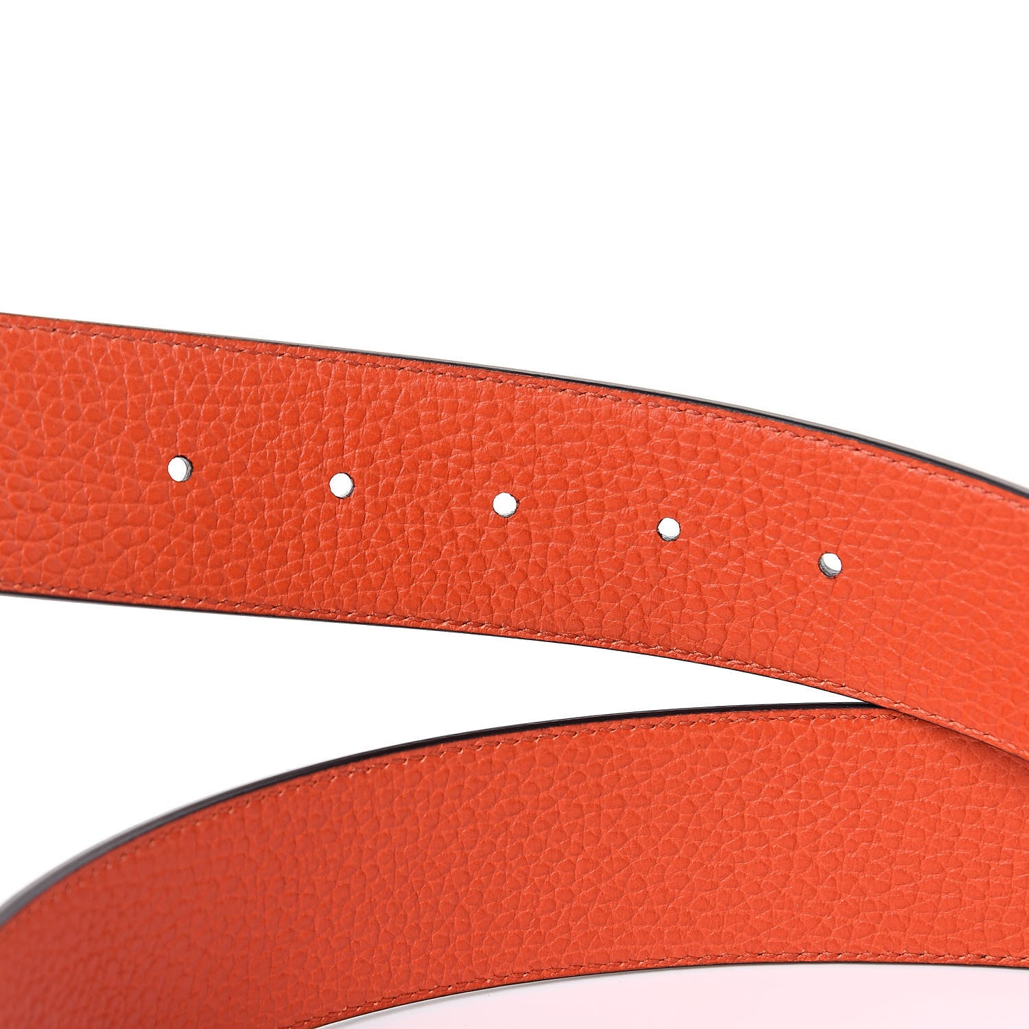 Gucci Calfskin 1973 Reversible Belt 80 32 Black Orange 4 of 6