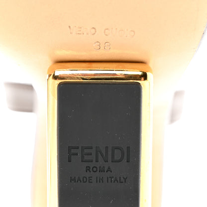 Fendi Vitello Fendi First 95mm Slingback Sandals 38 Coffee 7 of 8