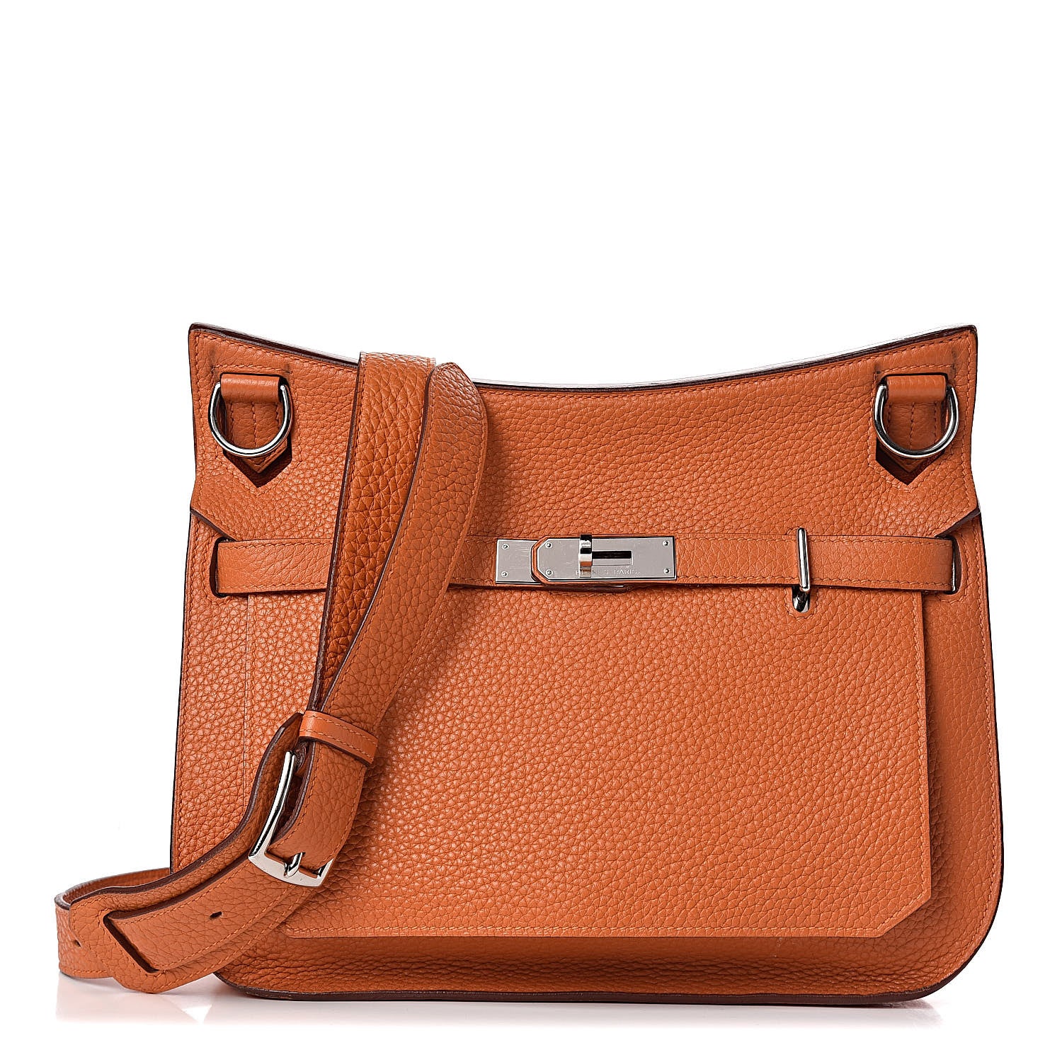 Hermes Taurillon Clemence Jypsiere 28 Orange 1 of 17