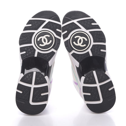 Chanel Wool Suede Calfskin CC Sneakers 37 Multicolor 5 of 10