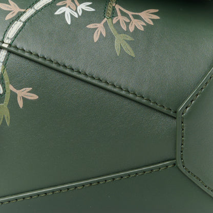 Loewe X SUNA FUJITA Satin Calfskin Mini Pandas Puzzle Edge Bag Bottle Green 8 of 11