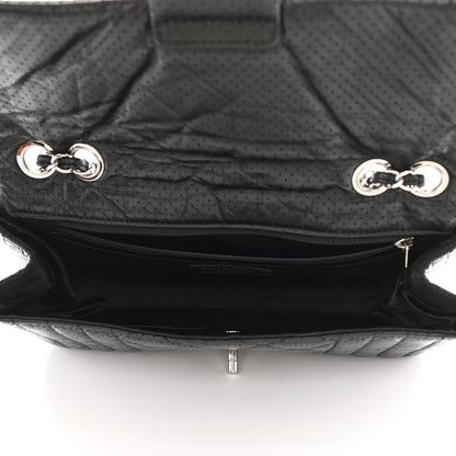 Chanel Aged Calfskin Perforated Flap Black 4 of 7