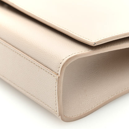 Saint Laurent Grain De Poudre Medium Monogram Kate Satchel Nude Powder 9 of 11
