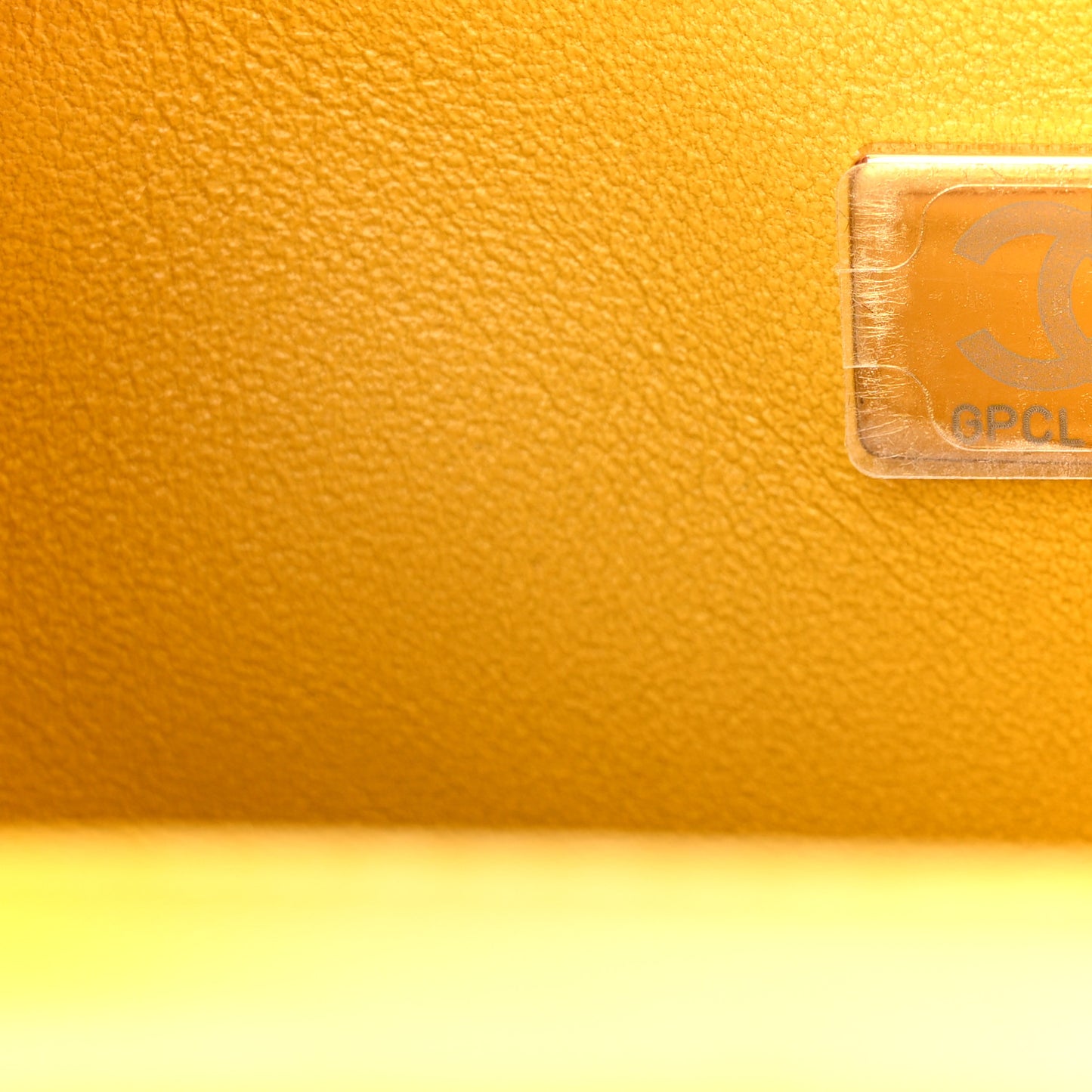 Lambskin Quilted Mini Top Handle Rectangular Flap Yellow