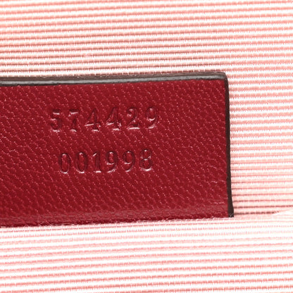 Gucci Wicker Calfskin Small Sylvie Top Handle Bag Naturale Rubicund 7 of 10