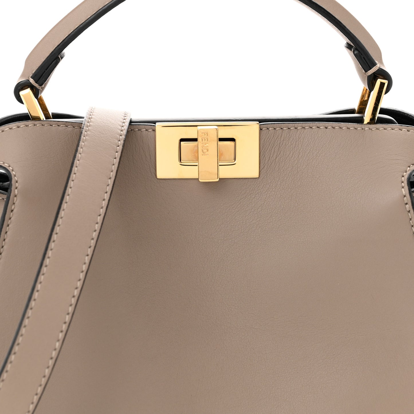 Vitello Tahiti Burro Medium Peekaboo Iconic Essentially Satchel Tortora Black