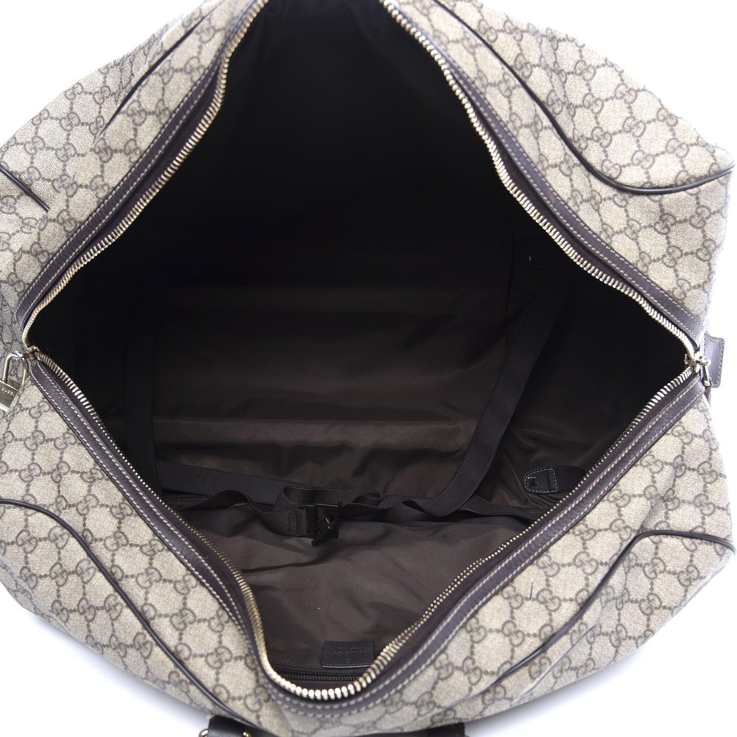 Gucci GG Plus Monogram Large Carry On Duffle Trolley Brown 4 of 24