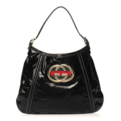 Gucci Dialux Medium Britt Shoulder Bag Black 1 of 14