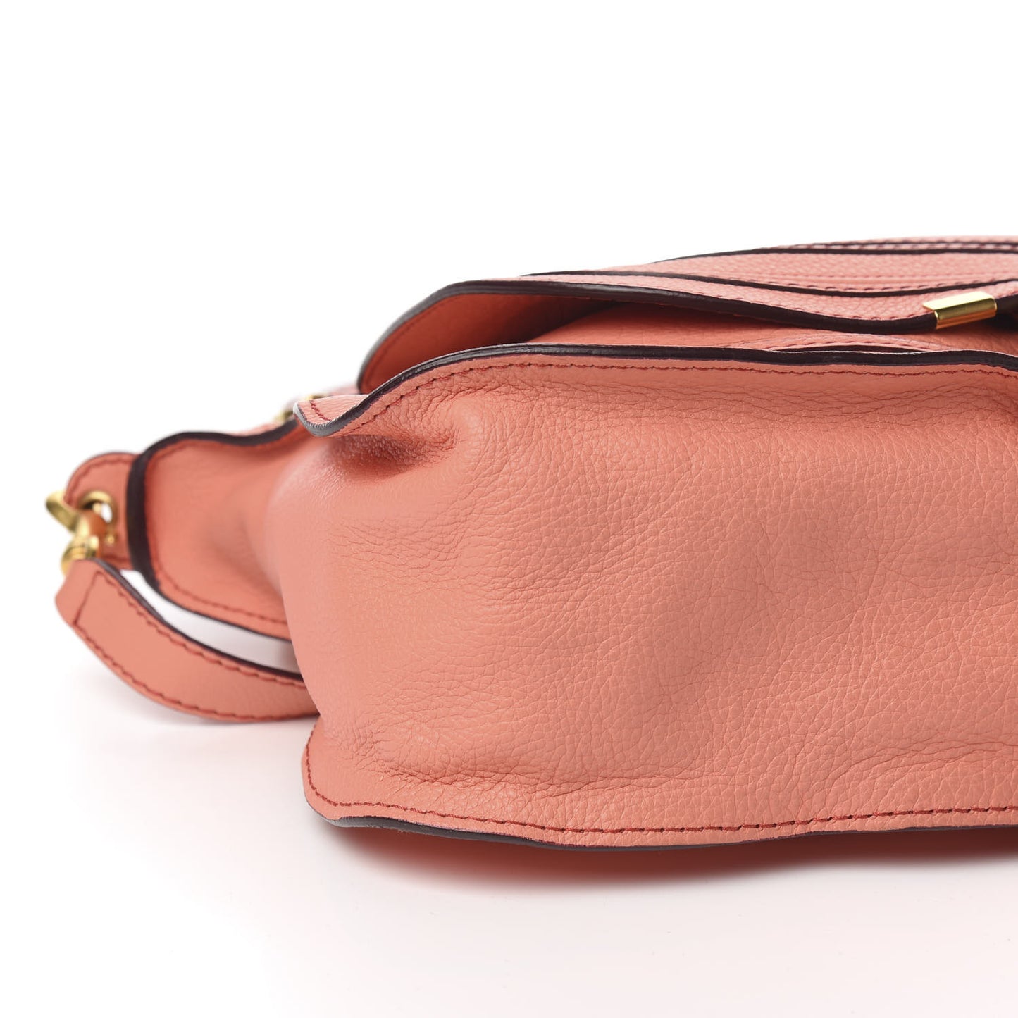 Calfskin Medium Marcie Satchel Coral Pop