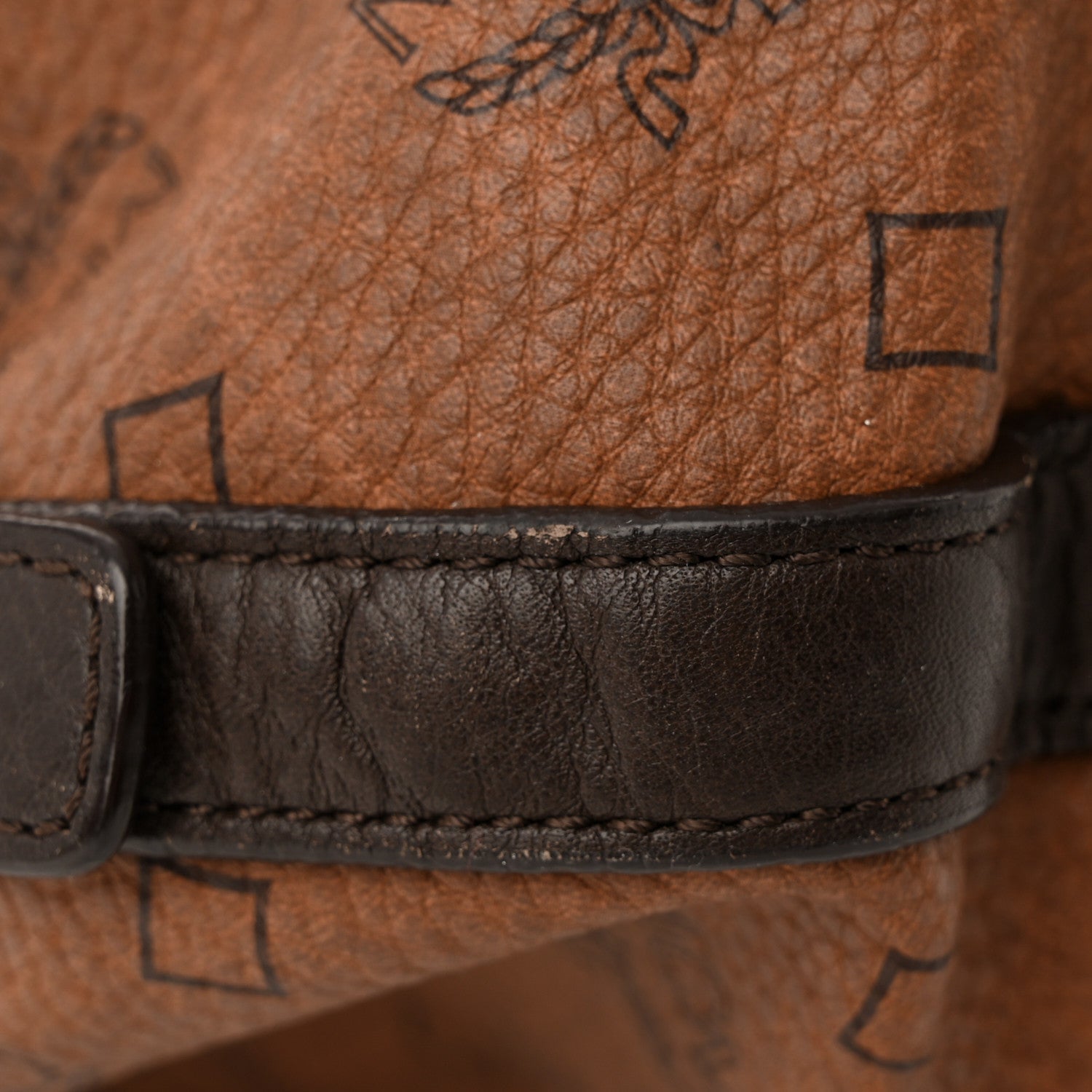 MCM Visetos Drawstring Shopper Cognac 14 of 21