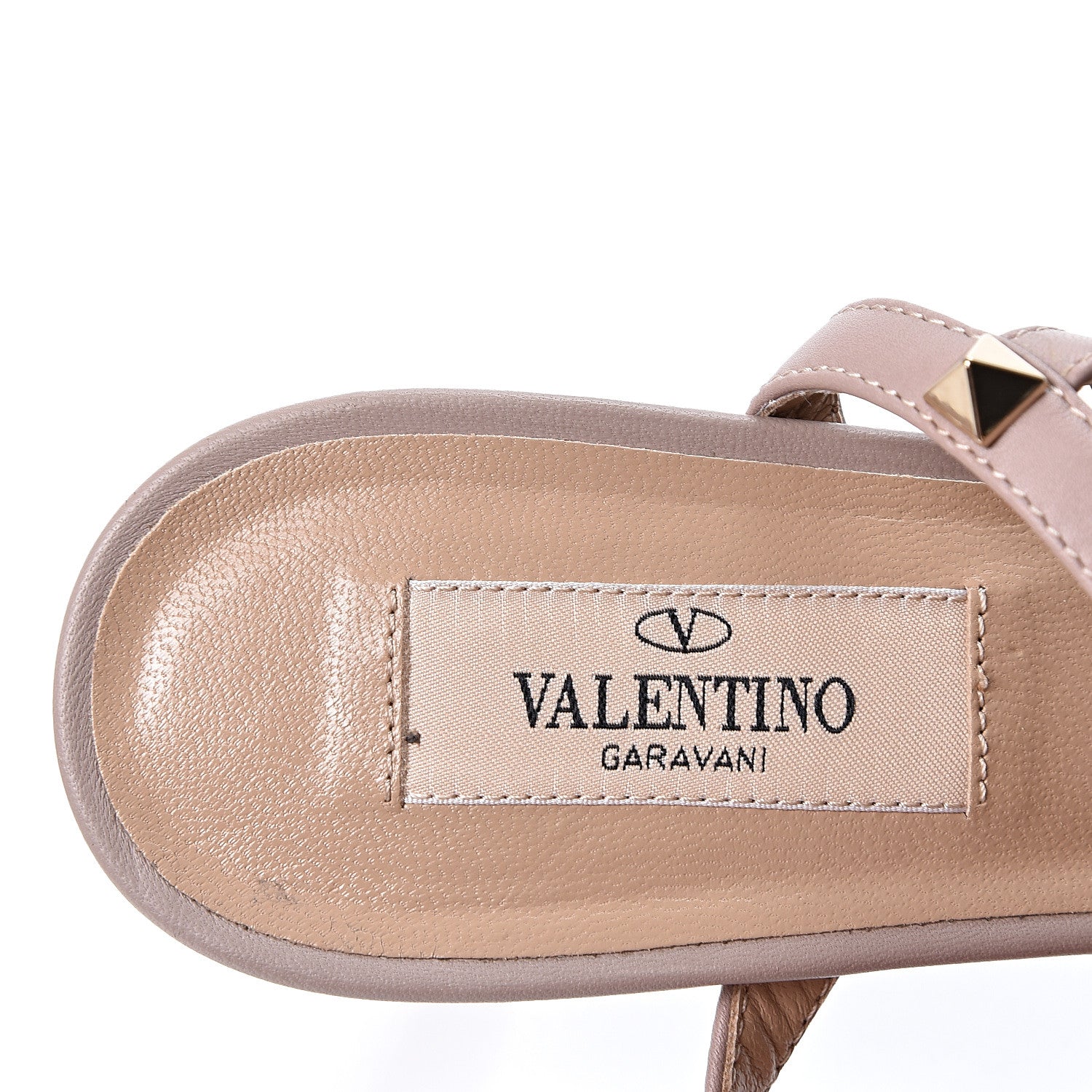 Valentino Garavani Calfskin Nappa Rockstud Gladiator 70mm Sandals 37 Poudre 7 of 10