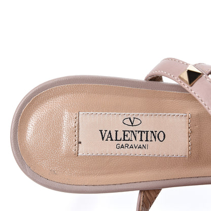 Valentino Garavani Calfskin Nappa Rockstud Gladiator 70mm Sandals 37 Poudre 7 of 10