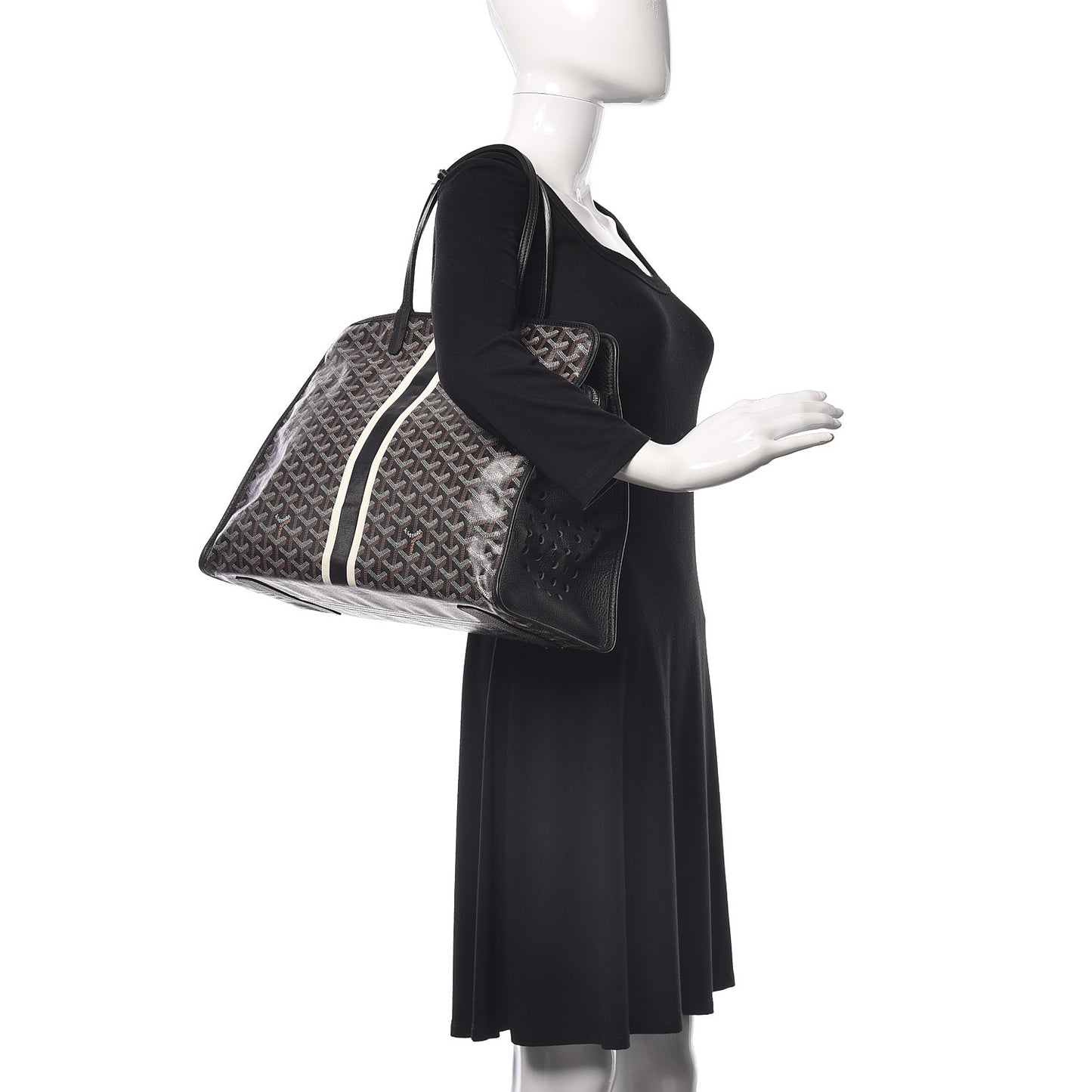 Goyardine Sac Hardy Pet Carrier PM Black