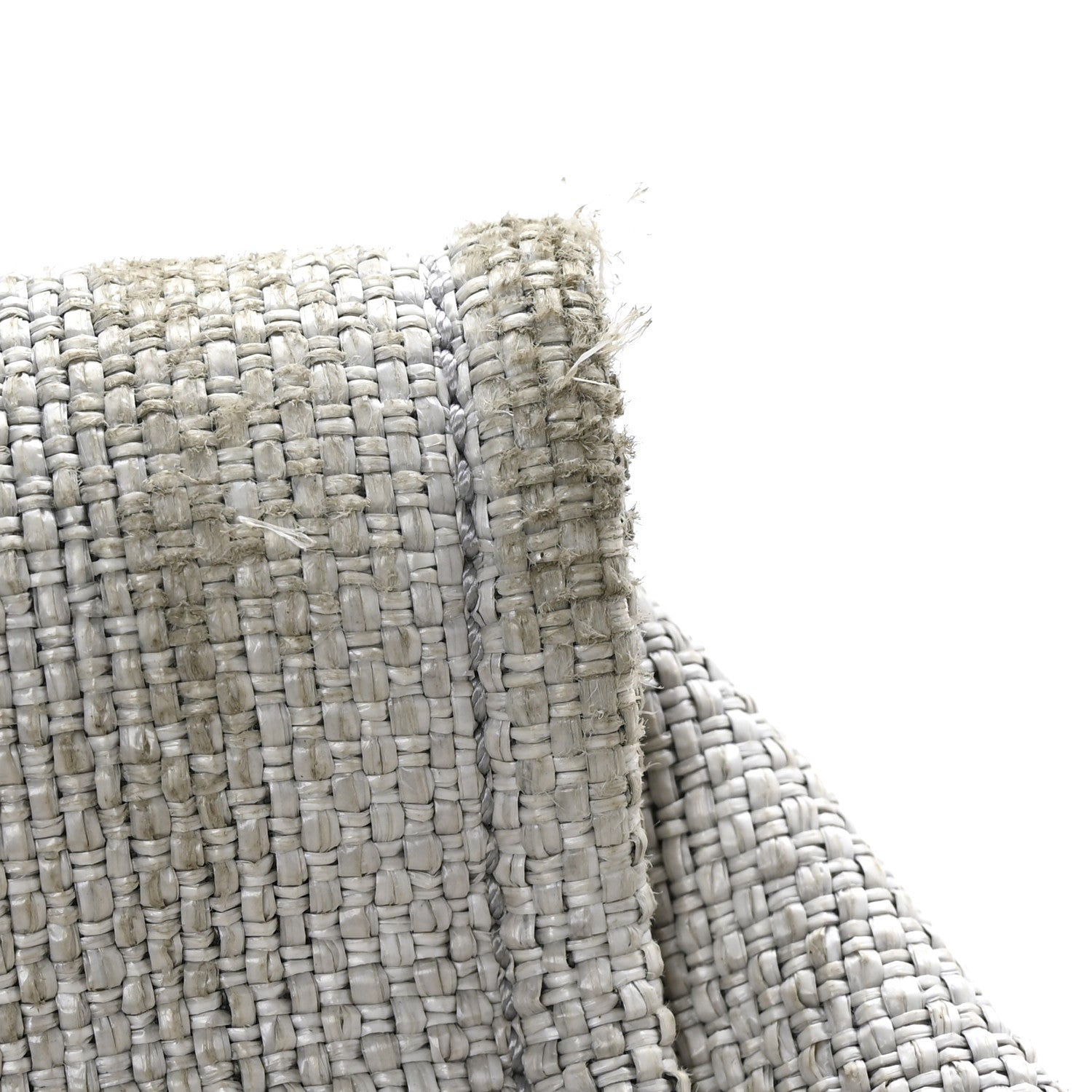 Chanel Woven Straw Raffia Small Deauville Tote Grey 11 of 12