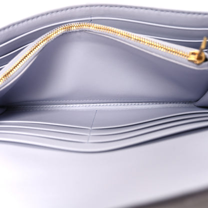 Bottega Veneta Lambskin Maxi Intrecciato Padded Large Flap Wallet Oyster Lilac 6 of 8