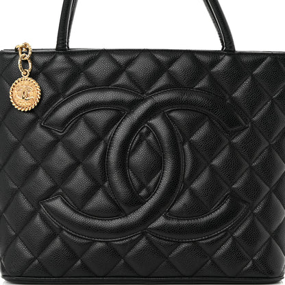 Chanel Caviar Quilted Medallion Tote Black 8 of 15