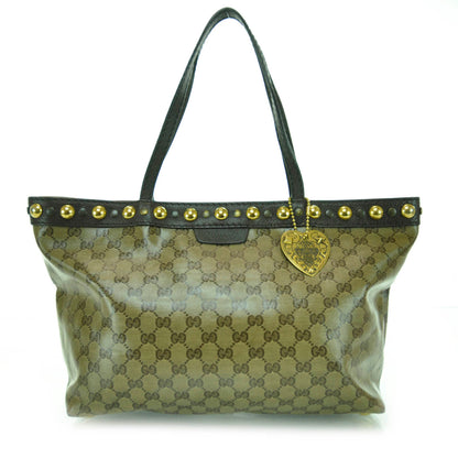 Gucci Crystal Monogram Medium Babouska Shopping Tote Dark Brown 1 of 11