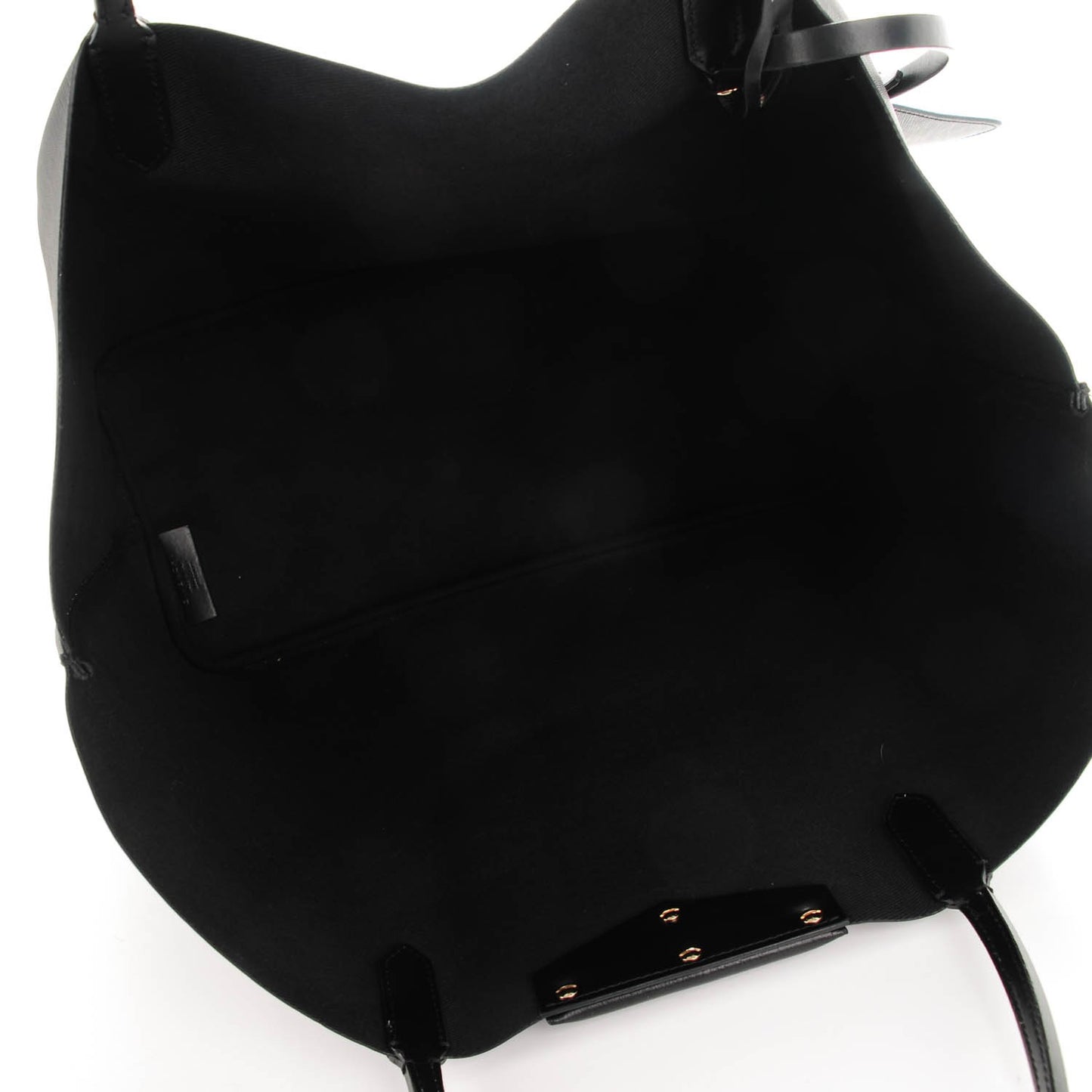 Textured Coated Canvas Bambi Print Large Antigona Tote Black