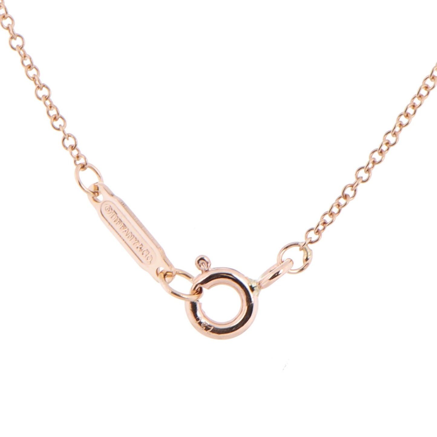 18K Rose Gold Diamond Mini Metro Peace Pendant Necklace