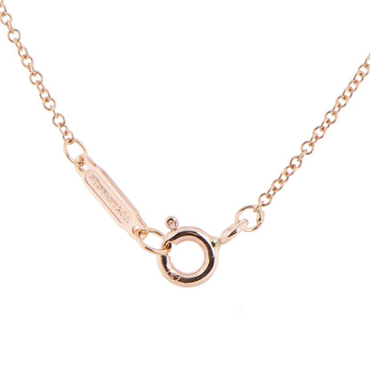 Tiffany 18K Rose Gold Diamond Mini Metro Peace Pendant Necklace 4 of 6