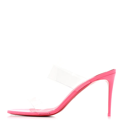 Christian Louboutin Patent PVC Just Nothing 85 Slide Sandals 41 Magnifique 1 of 12