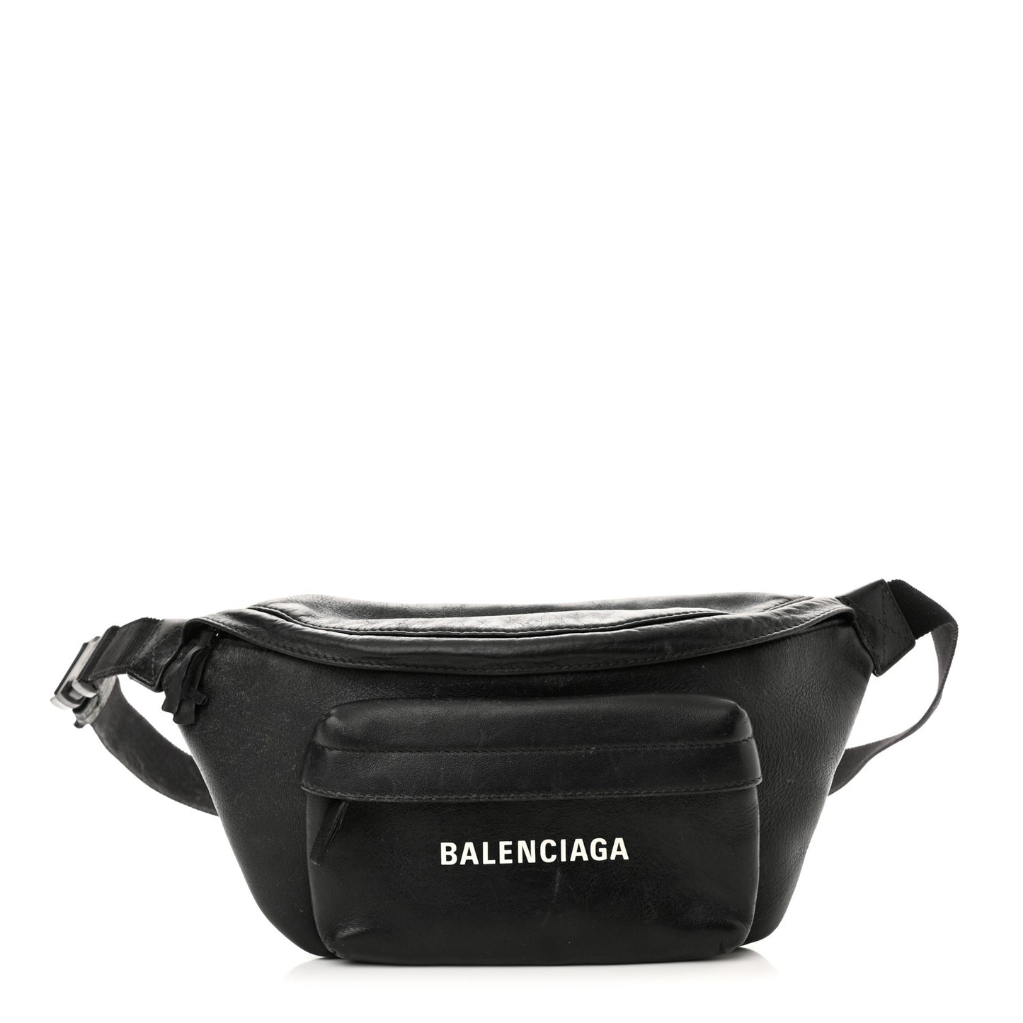 Smooth Calfskin Logo Large Everyday Beltpack Black White