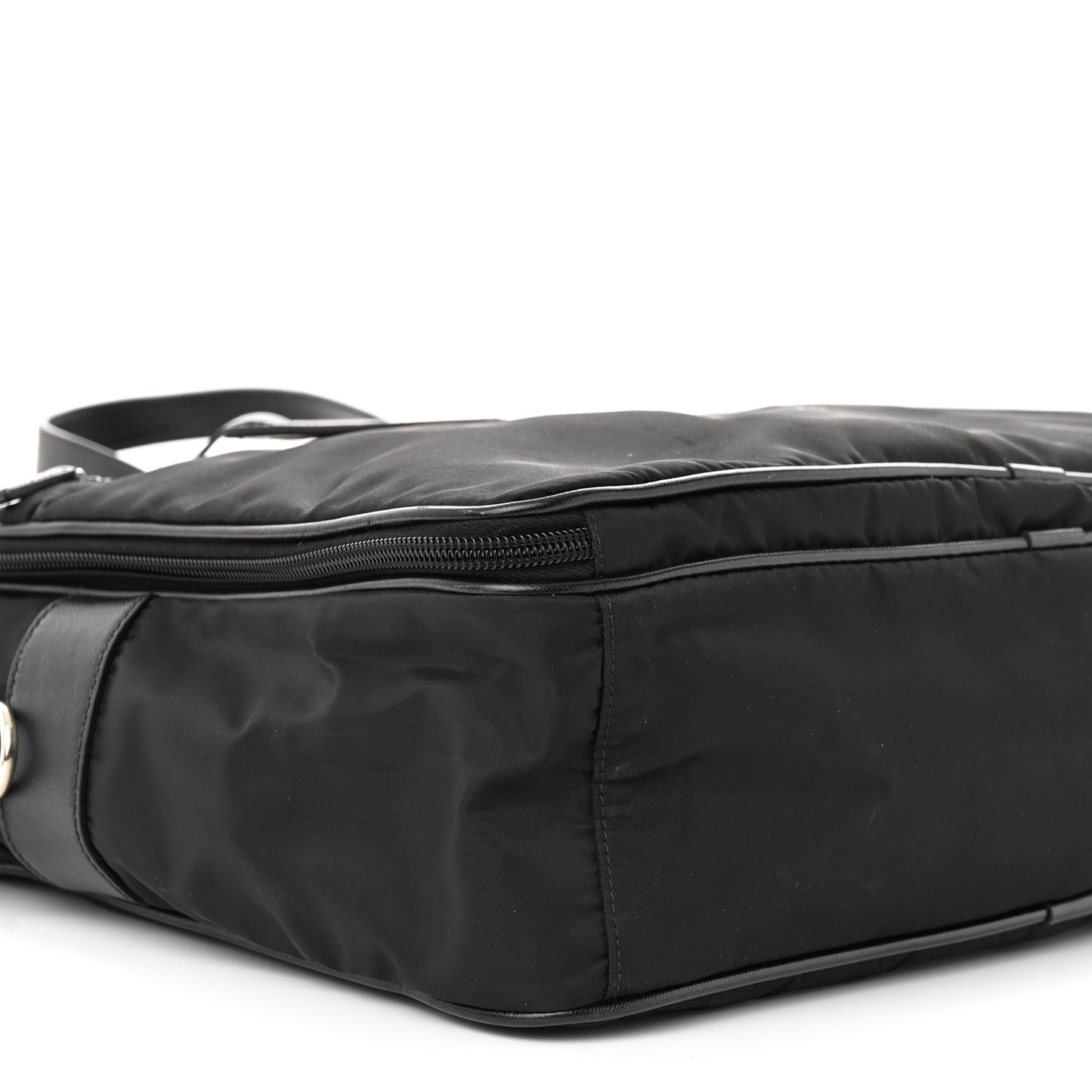 Tessuto Nylon Saffiano Briefcase Black