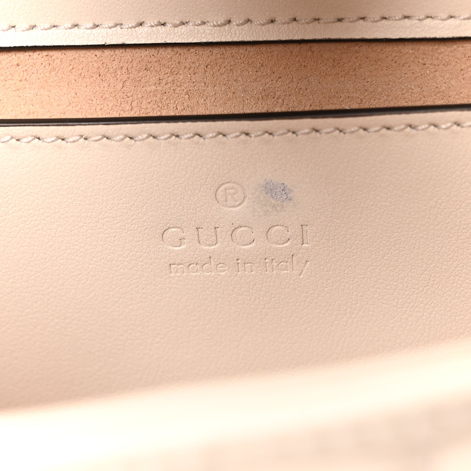 Gucci Calfskin Matelasse Aria Mini GG Marmont Shoulder Bag Mystic White 5 of 9