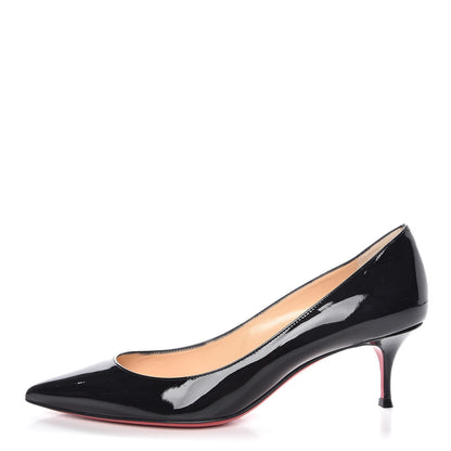 Christian Louboutin Patent Pigalle Follies 55 Pumps 39 Black 1 of 8