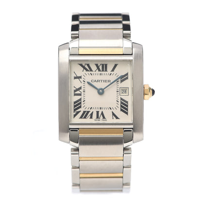 Cartier Stainless Steel 18K Yellow Gold 25mm Tank Francaise Quartz Watch 1 of 4