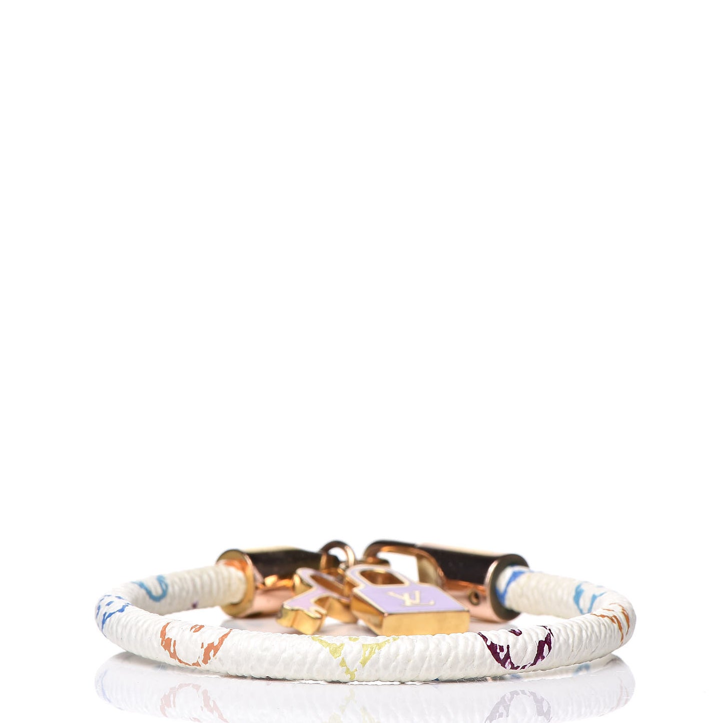 Monogram Multicolor Luck It Bracelet 19 White