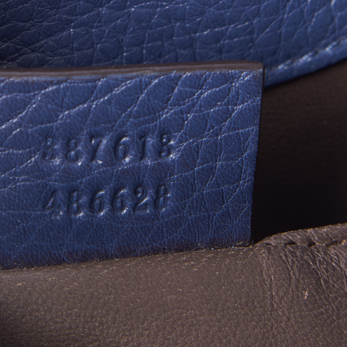 Pebbled Calfskin Miss Bamboo Bucket Bag Blue