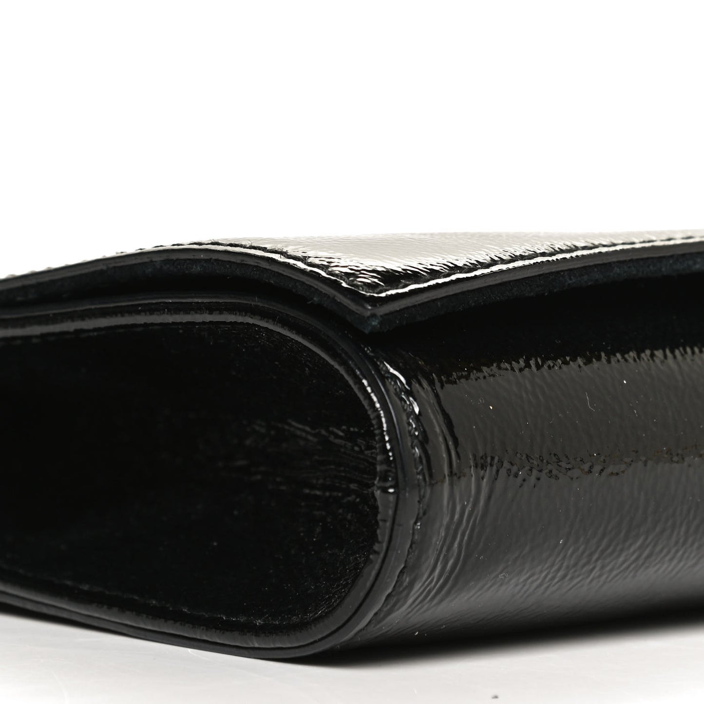 Soft Patent Medium Soho Clutch Black