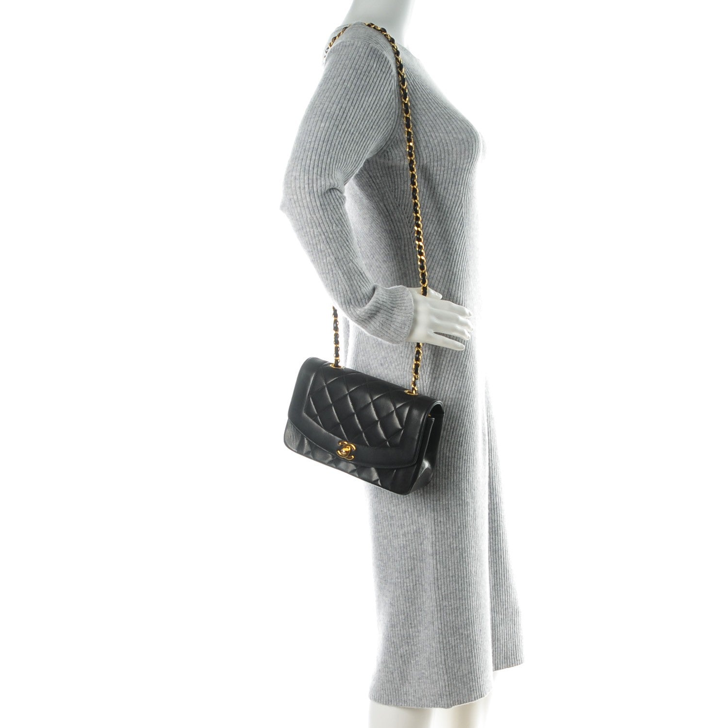 Chanel Lambskin Quilted Small Single Flap Black 2 of 9