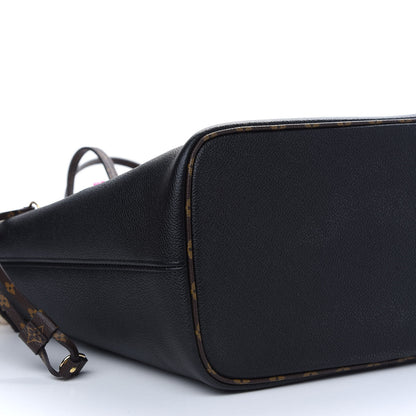 Louis Vuitton Calfskin Monogram Teddy Neverfull MM Black 9 of 10