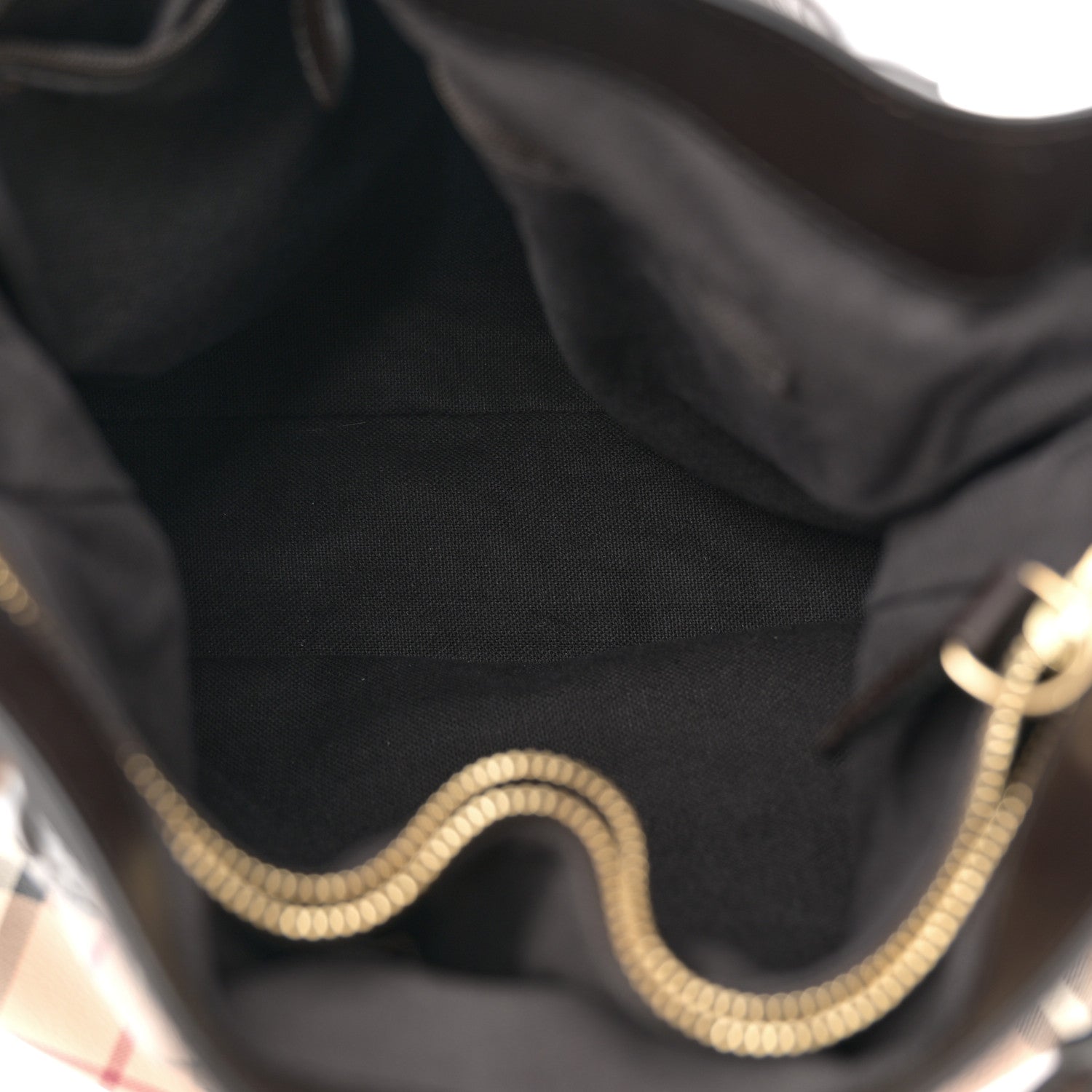 Burberry Haymarket Check Medium Golderton Tote Chocolate 5 of 10