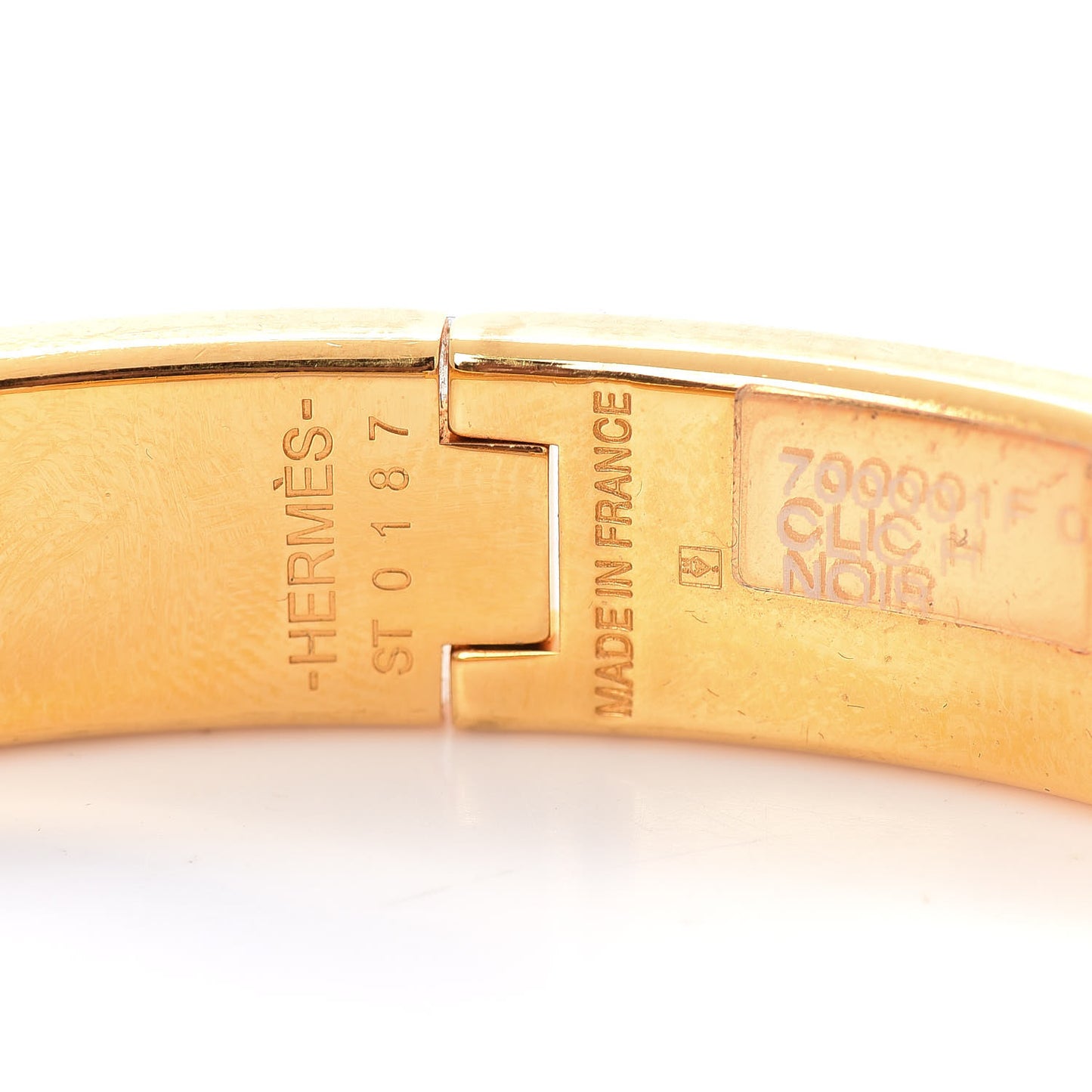 Enamel Narrow Clic Clac H Bracelet PM Black