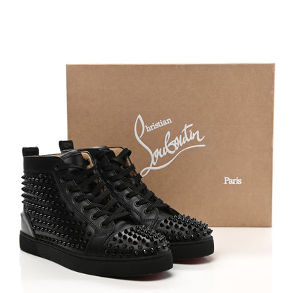 Christian Louboutin Calfskin Mens Louis Spikes Flat Sneakers 44 Black 9 of 9