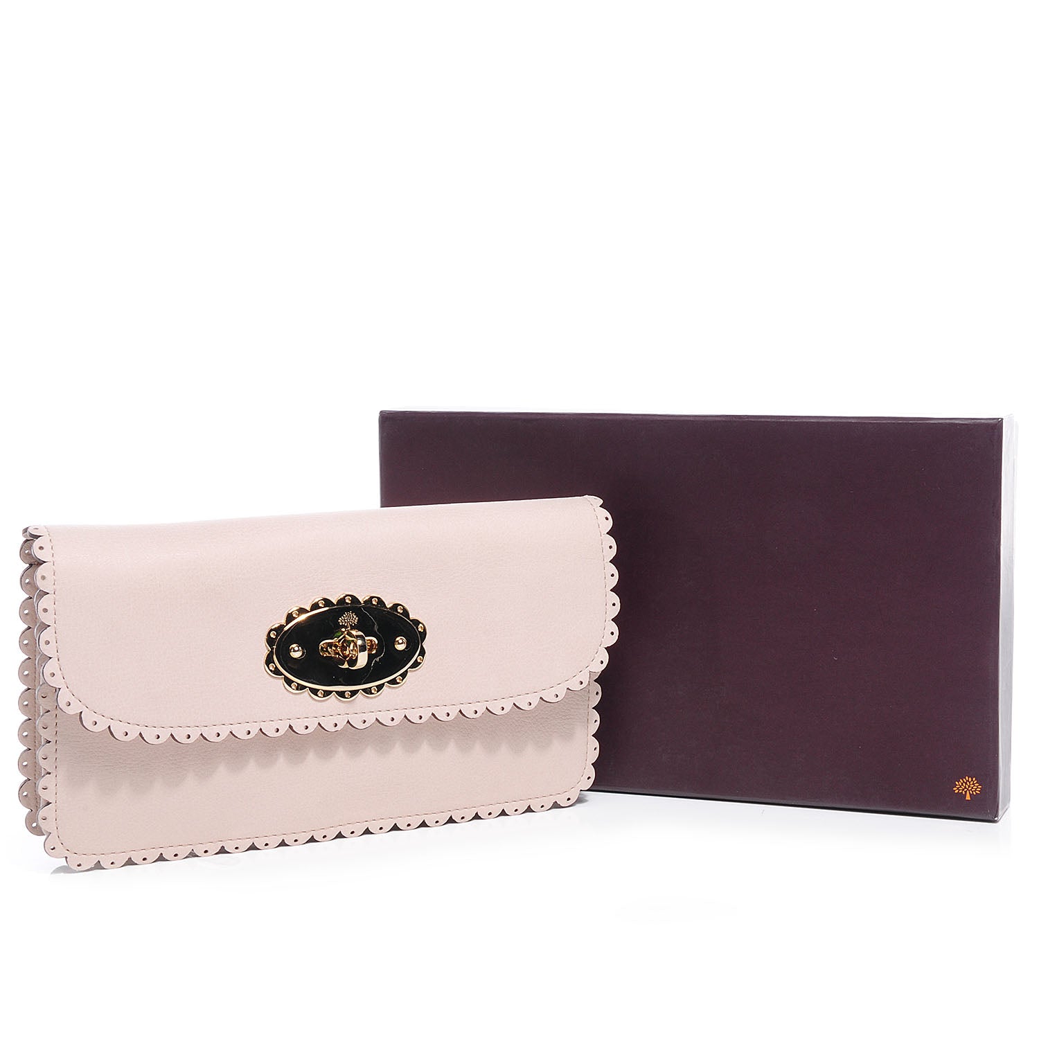 Mulberry Soft Matte Pebbled Cookie Long Wallet Beige 5 of 8
