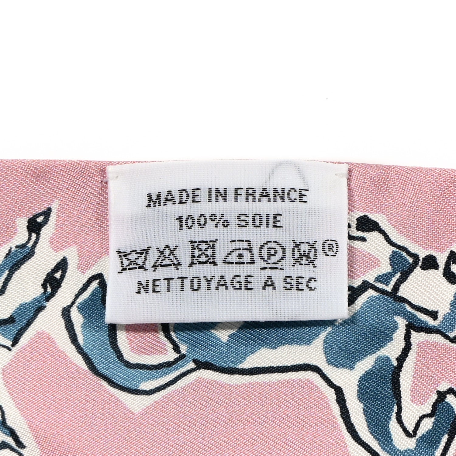 Hermes Silk Chevaux en Liberte Twilly Vieux Rose Bleu 3 of 4