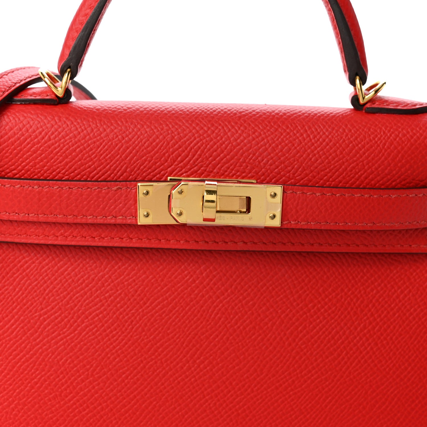 Hermes Epsom Mini Kelly Sellier 20 Rouge de Coeur 8 of 10