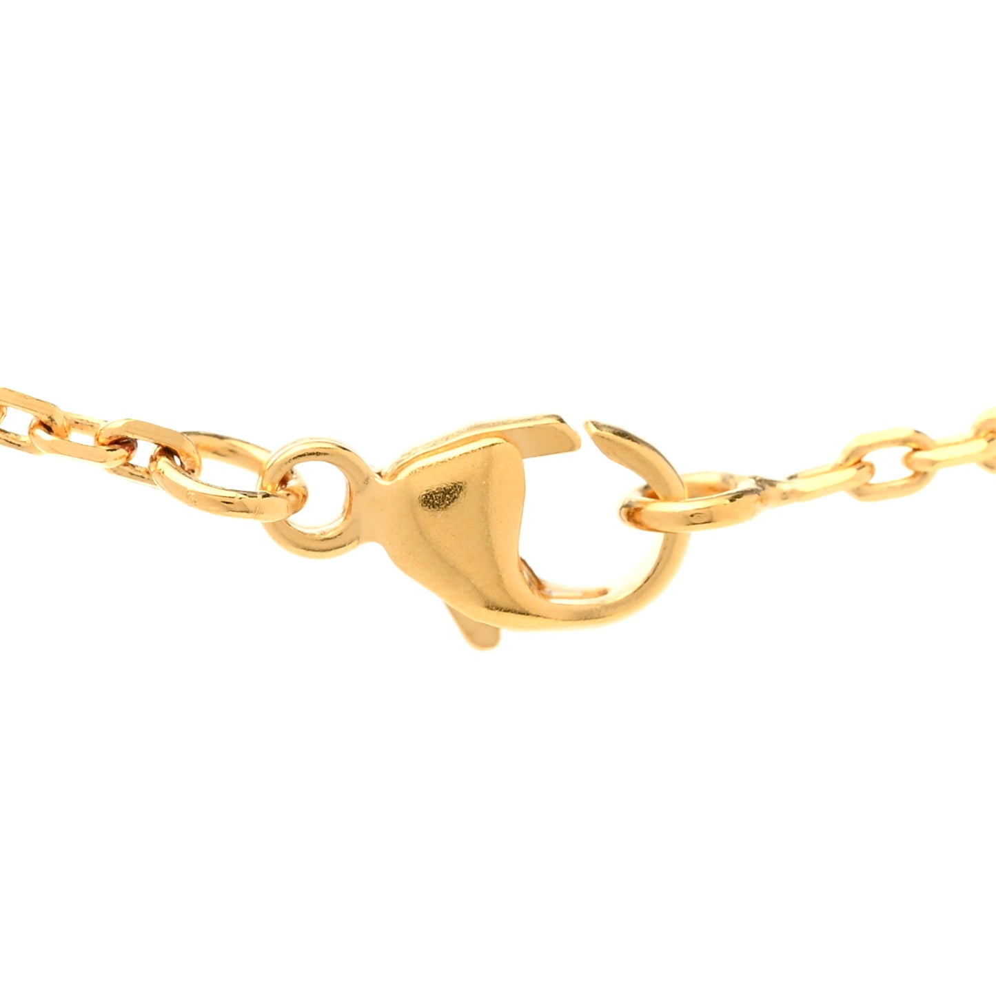 Lacquered Gold Mini Pop H Pendant Necklace Rose Dragee