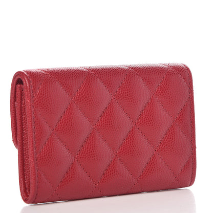 Chanel Caviar Quilted Flap Card Holder Pink 3 of 9