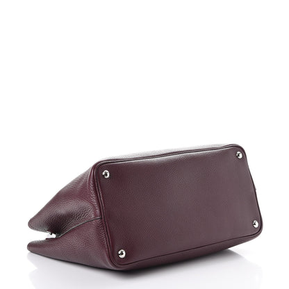 Prada Vitello Daino Medium Double Bag Granato Scarlatto 4 of 9